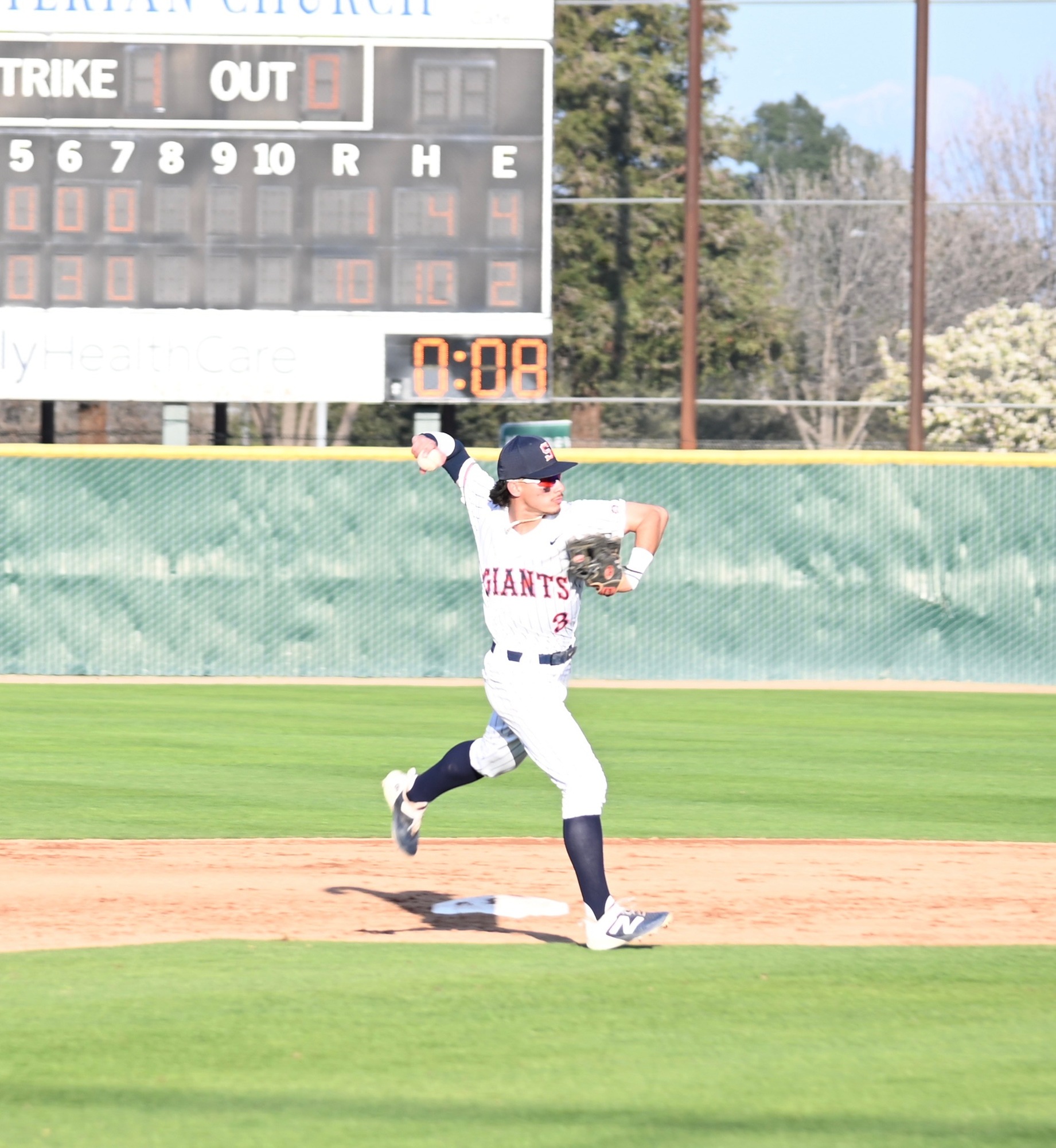 College of the Sequoias' Aiden Medina (3) in a game earlier this season versus Allan Hancock College on February 3, 2026. (Norma Foster / COS Athletics)