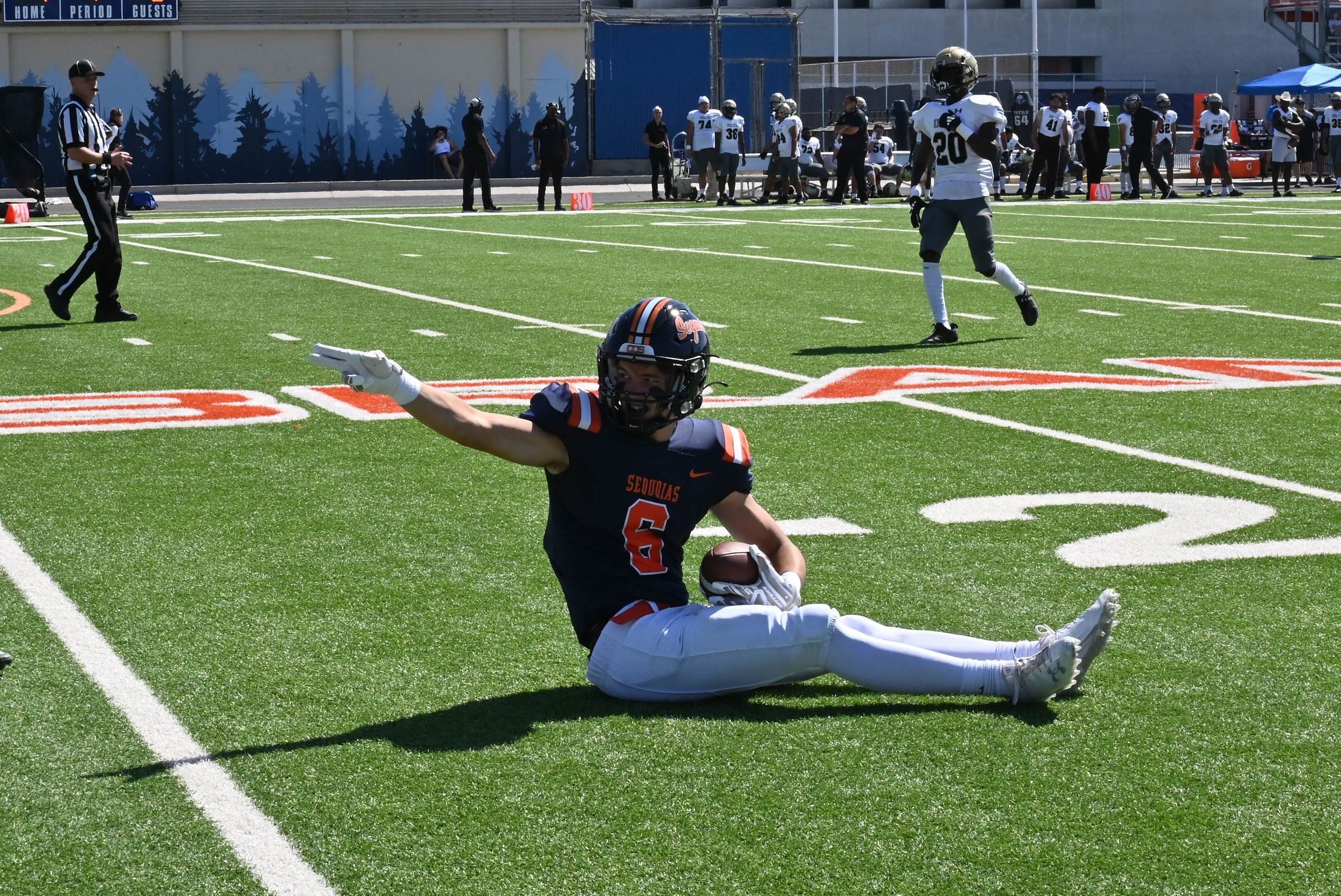 College of the Sequoias' Gage Armbruster (6) in a game versus San Joaquin Delta on September 21, 2024. (Photo Credit: Norma Foster / COS Athletics)