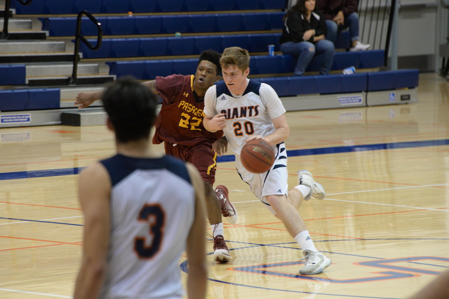 Connor Tuttle fighting off a defender earlier in the season.