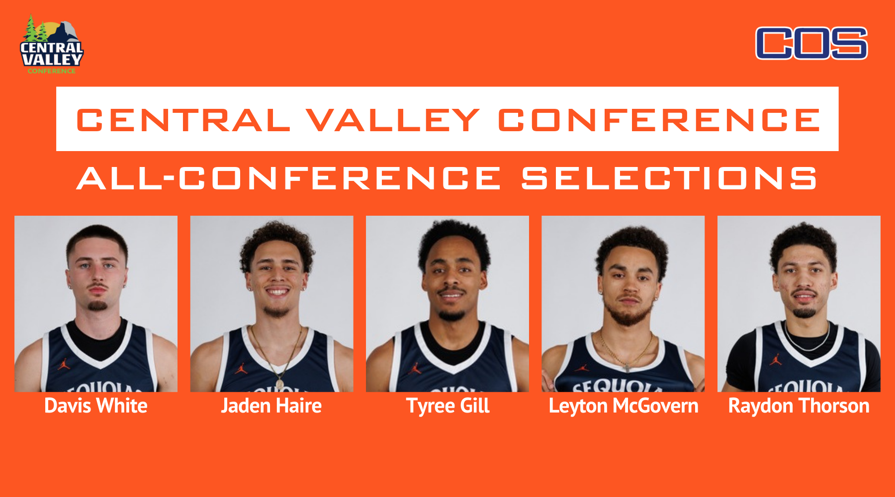 Seven Giants Earn Central Valley Conference Honors