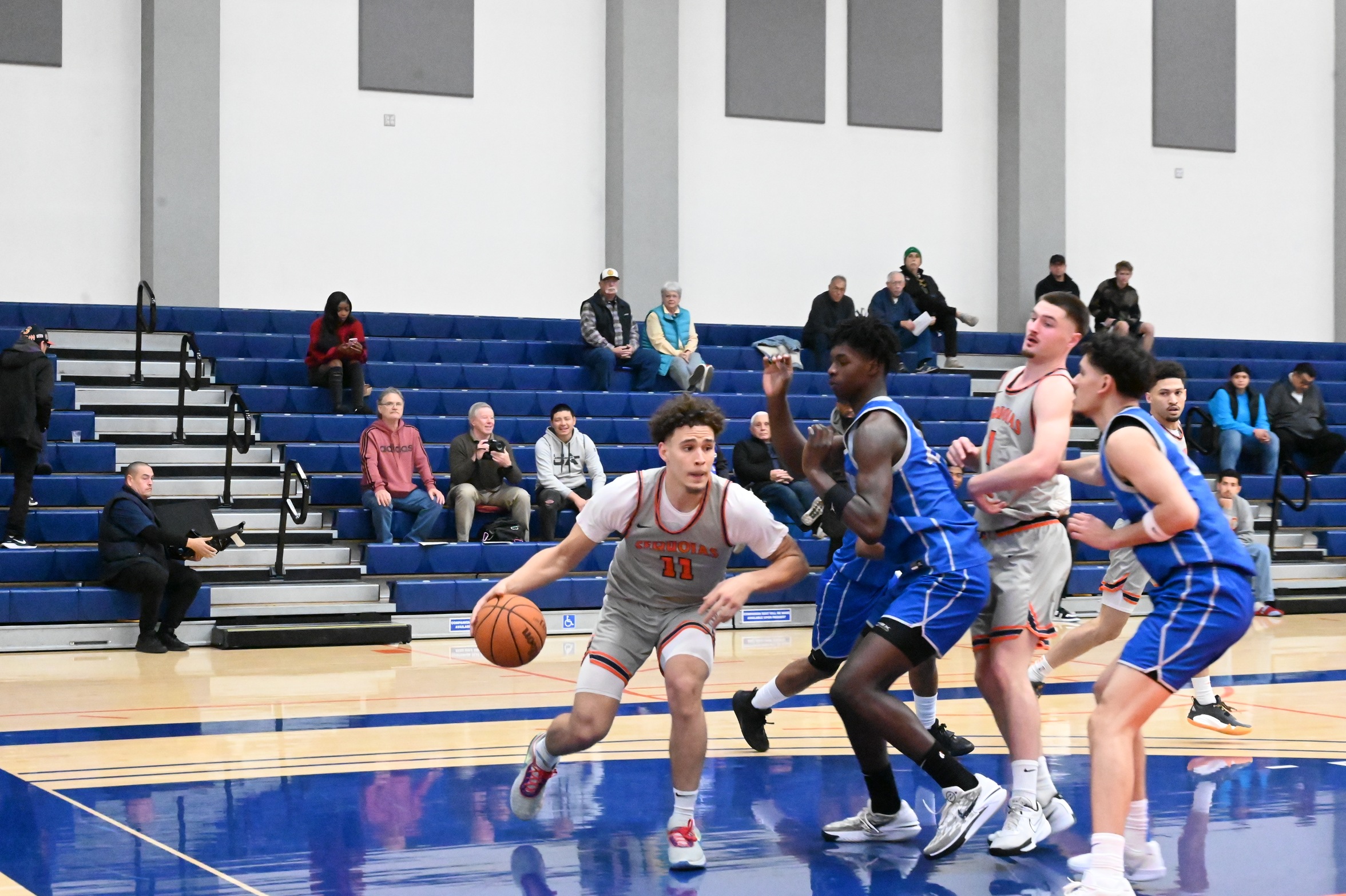 College of the Sequoias' Jaden Haire (11) in a game versus Cerritos College on December 19, 2024. (Photo Credit: Norma Foster / COS Athletics)