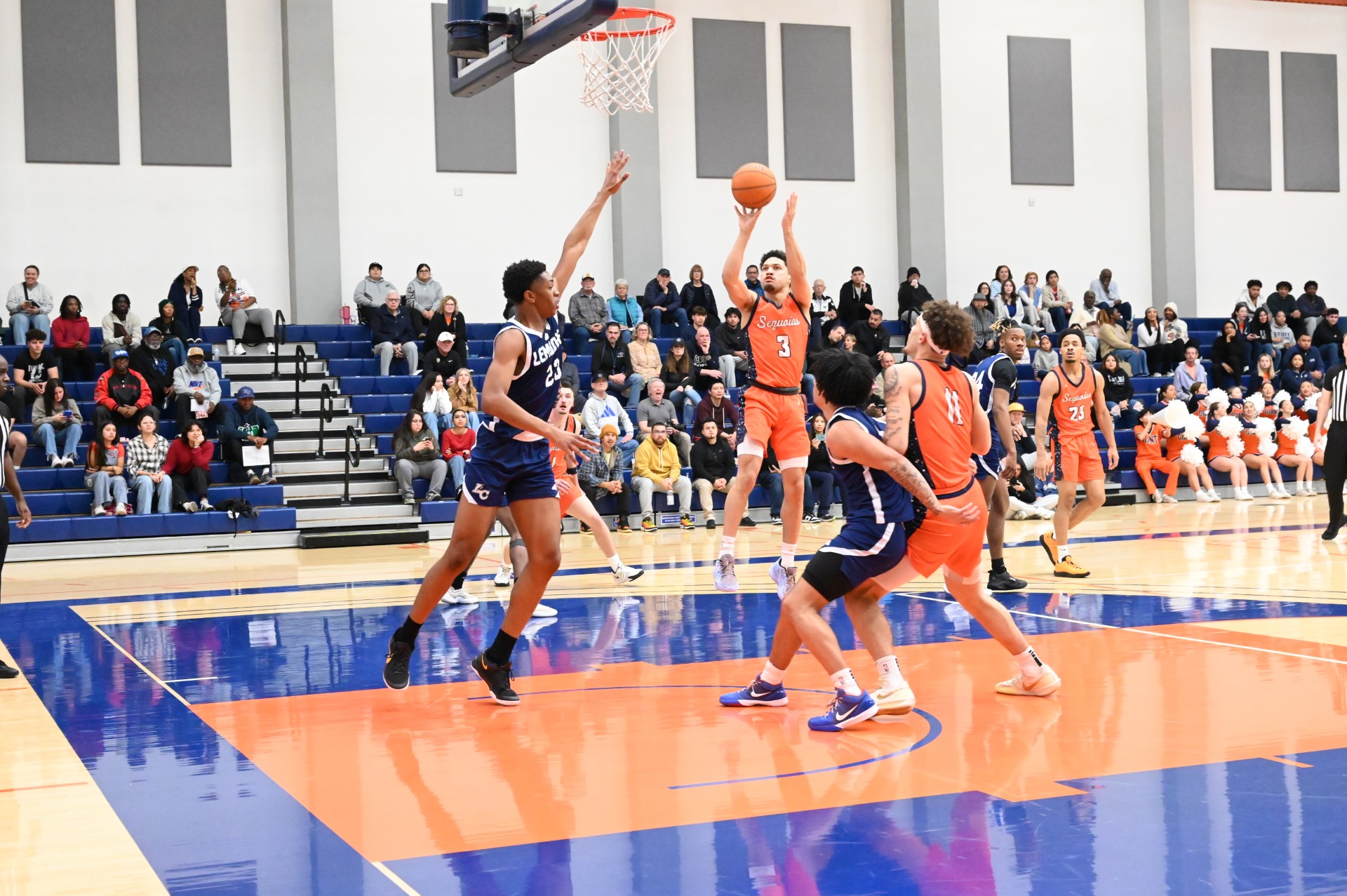 College of the Sequoias' Raydon Thorson during a game versus Lemoore College on January 15, 2025. (Photo Credit: Norma Foster / COS Athletics)