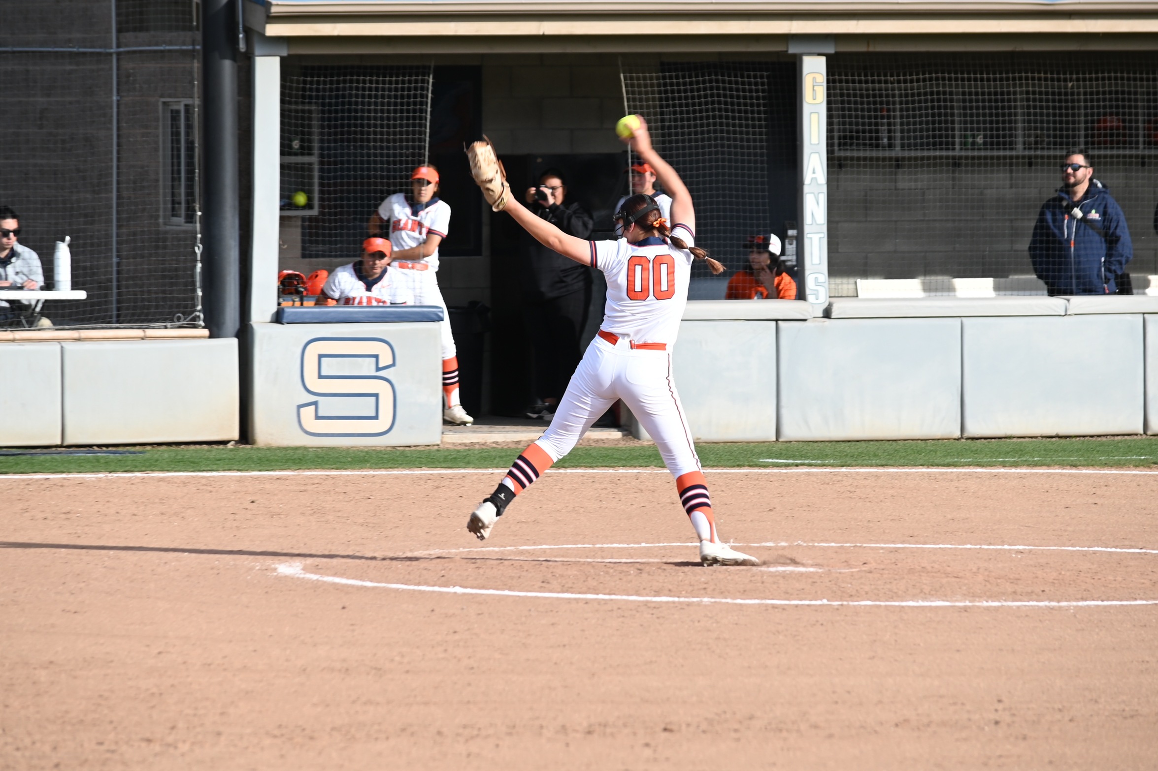 College of the Sequoias' Grace Chojnacki (00) in a game earlier this season versus Butte College on February 11, 2025. (Photo Credit: Norma Foster / COS Athletics)