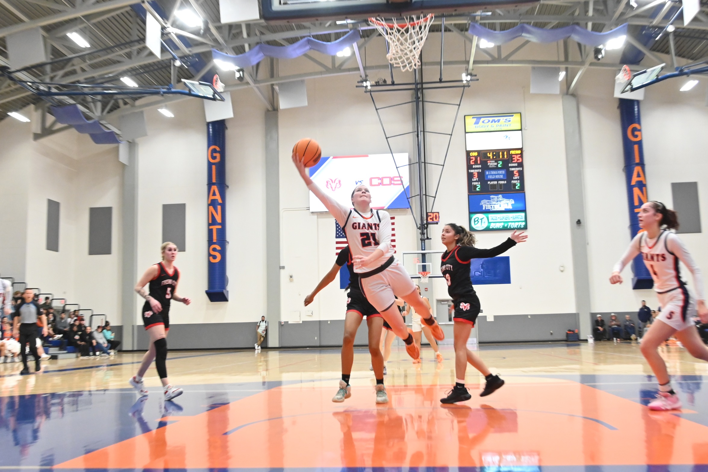 Giants lose ground in CVC women's basketball title race with loss to Reedley