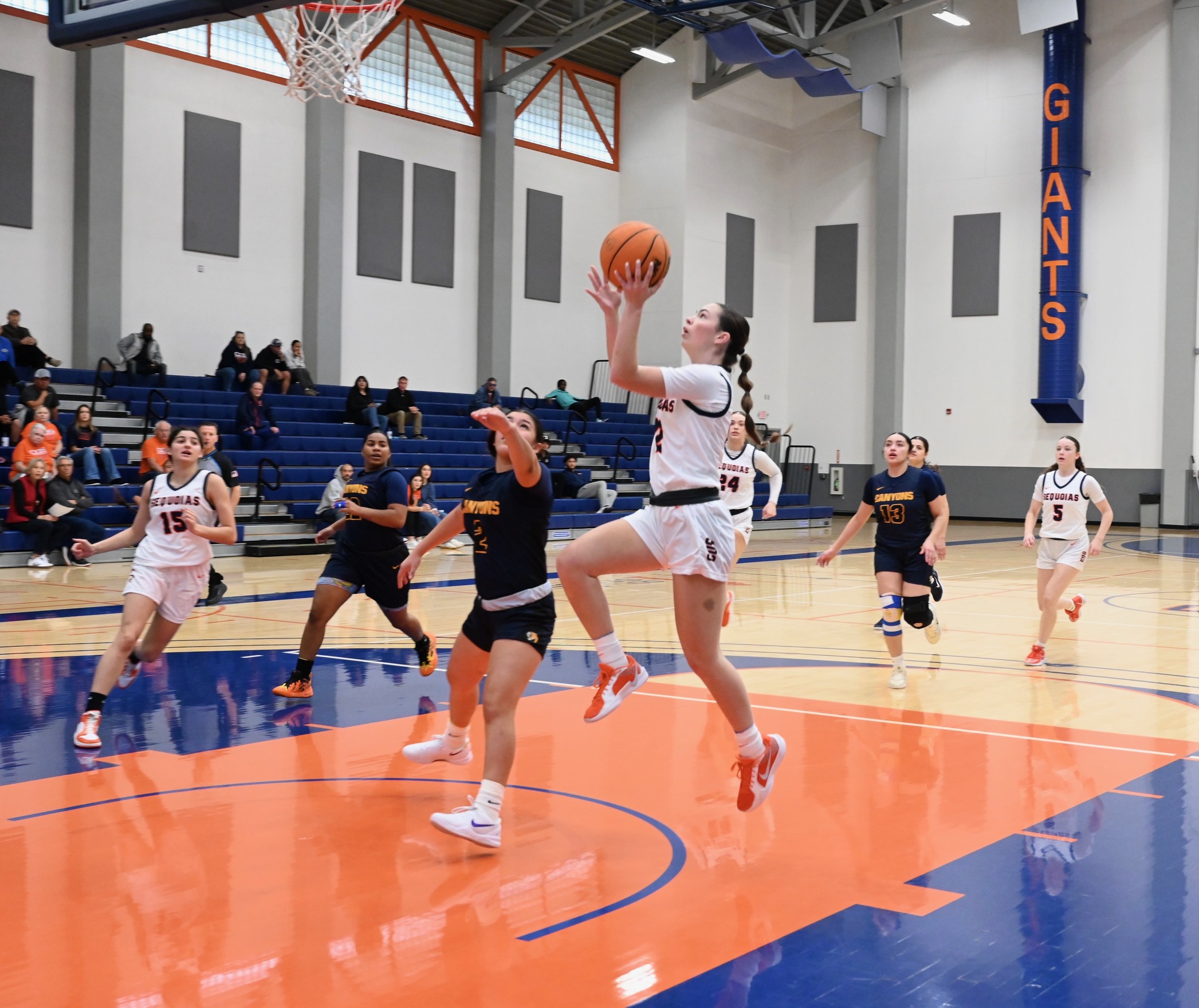 College of the Sequoias' Morgan Trigueiro (22) in a game versus College of the Canyons on Saturday, December 14, 2024. (Photo Credit: Norma Foster / COS Athletics)