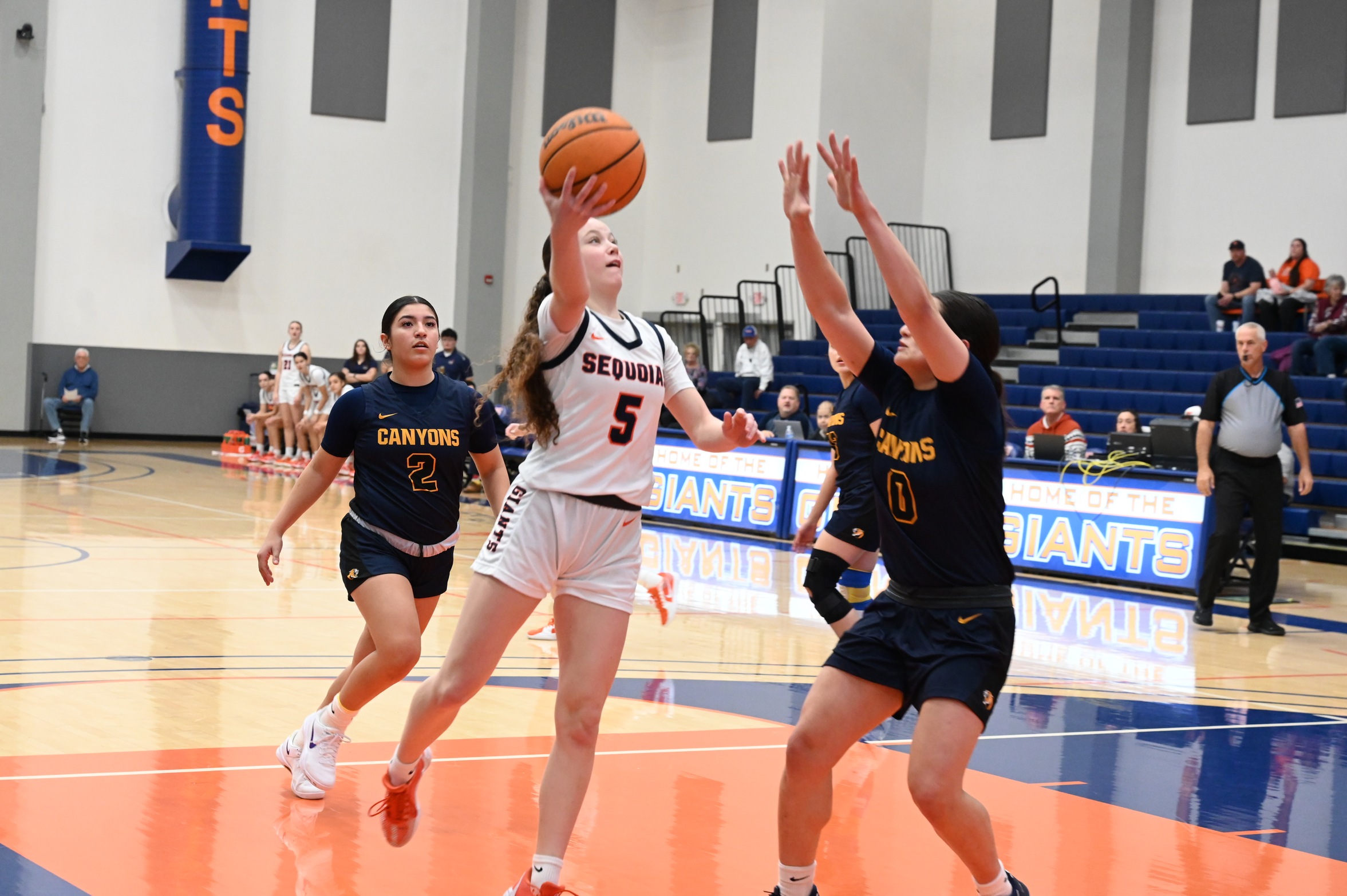 College of the Sequoias' Campbell Vieg (5) in a game earlier this season versus College of the Canyons on December 14, 2024. (Photo Credit: Norma Foster / COS Athletics)