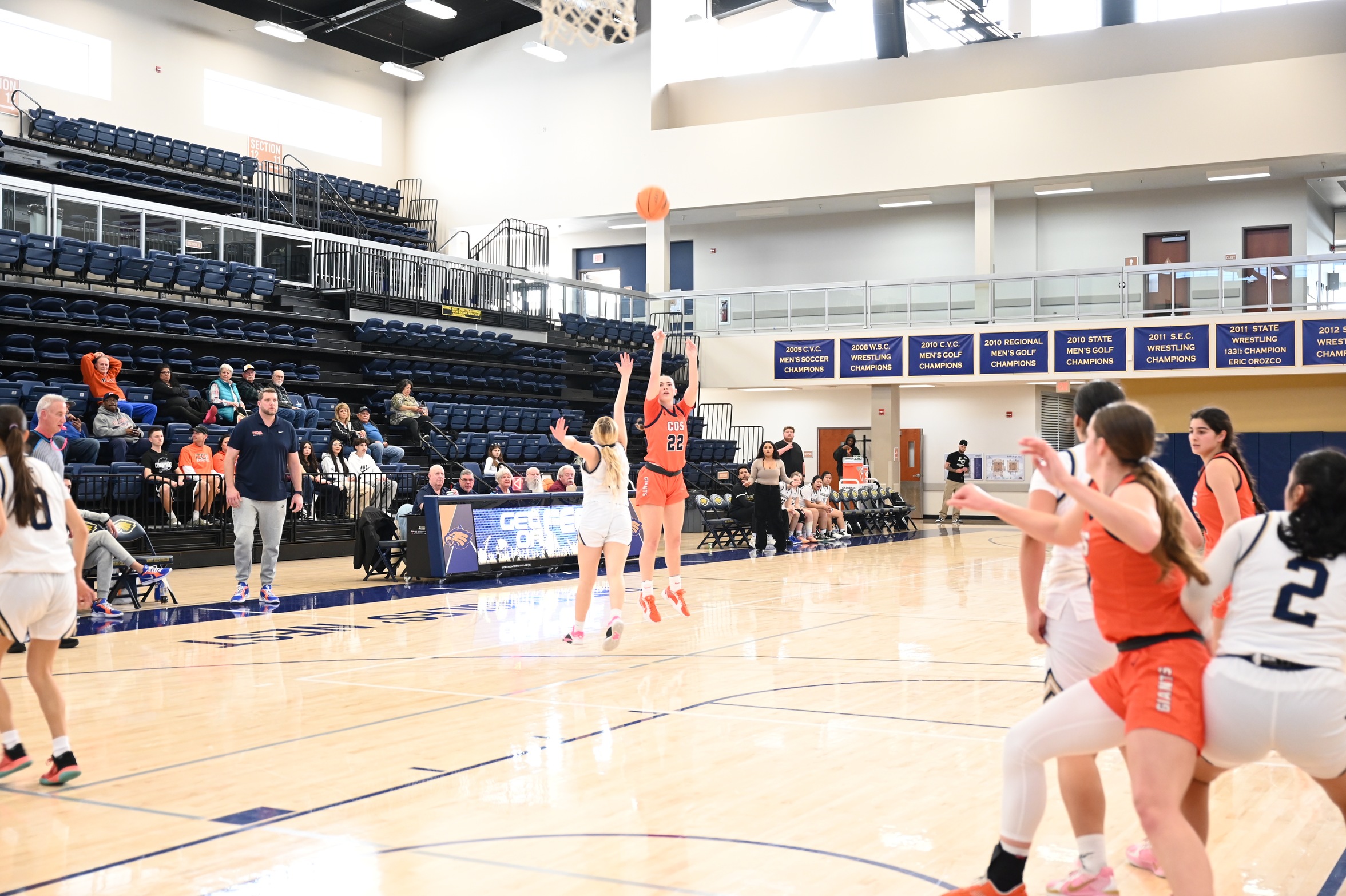 College of the Sequoias' Morgan Trigueiro (22) in the game at Lemoore College on Saturday, February 8, 2025. (Photo Credit: Norma Foster / COS Athletics)