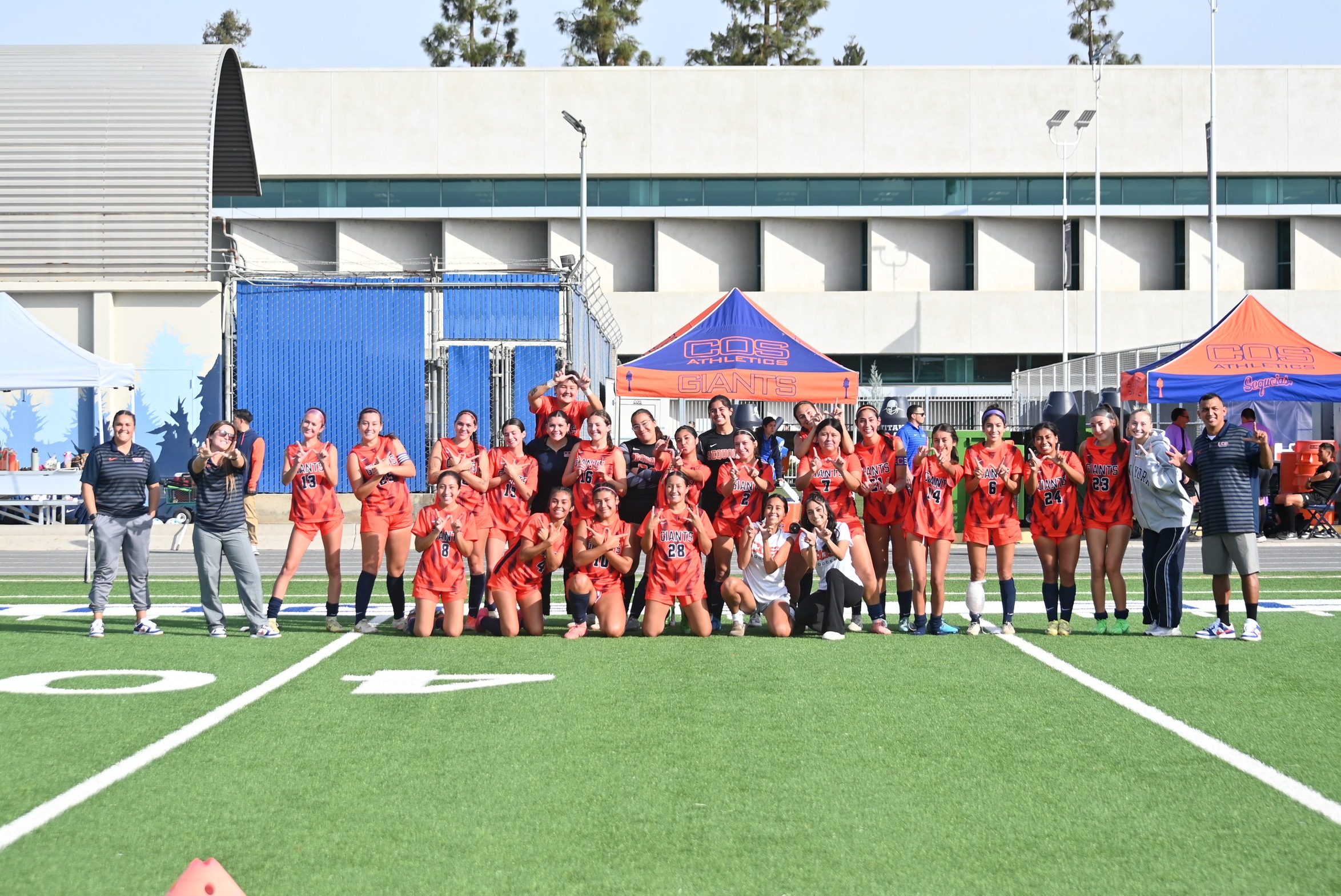 College of the Sequoias' women's soccer after their game versus Reedley College on November 5, 2024. (Photo Credit: Norma Foster / COS Athletics)