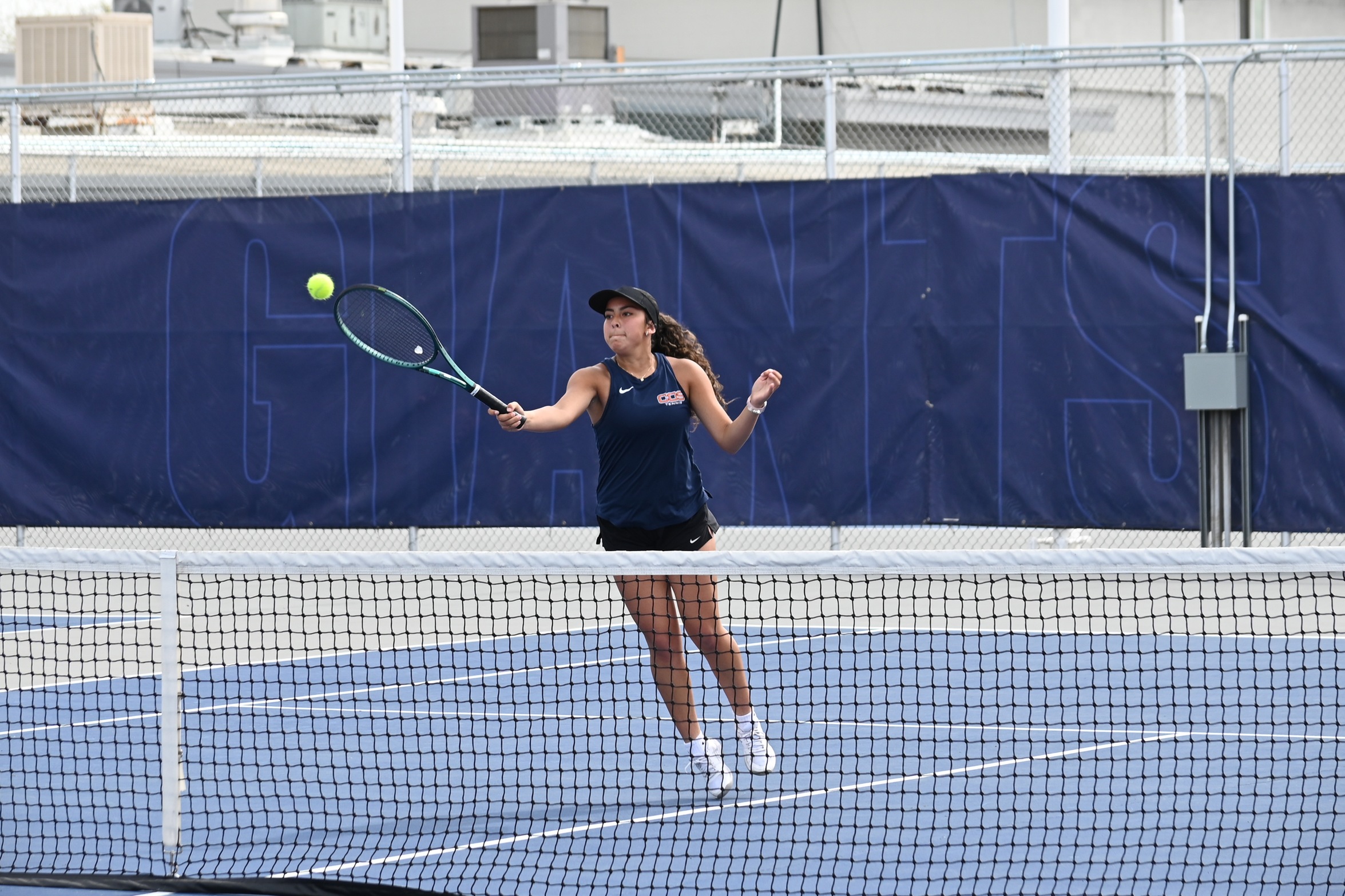 College of the Sequoias' Jaden Godoy in a match earlier in the season against Modesto on February 27, 2025. (Photo Credit: Norma Foster / COS Athletics)