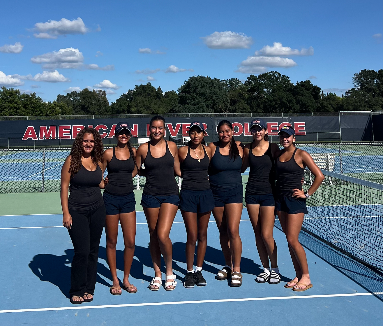 College of the Sequoias' women's tennis team after their 6-3 win over No. 2 American River College to advance to the 3C2A Northern California Team Final on April 14, 2026.