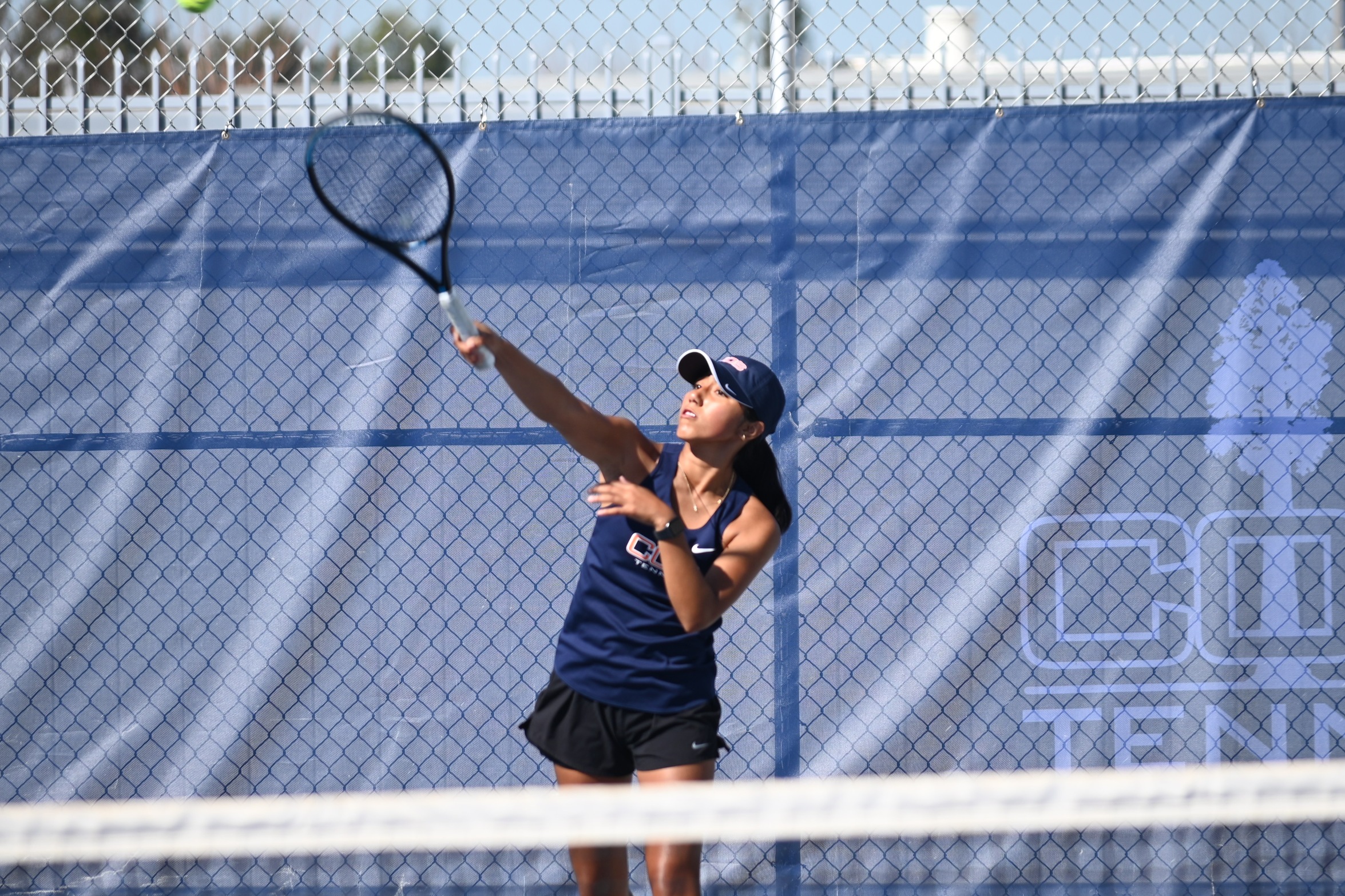 College of the Sequoias' Jylean Cervantes in the match versus Fresno City College on March 3, 2026. (Norma Foster / COS Athletics)